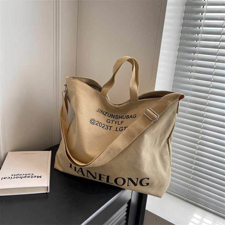 Women's Large-capacity Canvas Shoulder Messenger Bag