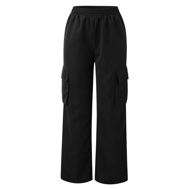 Beltless Trousers High Waist Wide Leg Straight