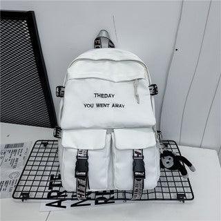 Backpack Female New Korean Style Fashion Brand College Style Schoolbag Male College Student Leisure Simple Backpack - Trendha
