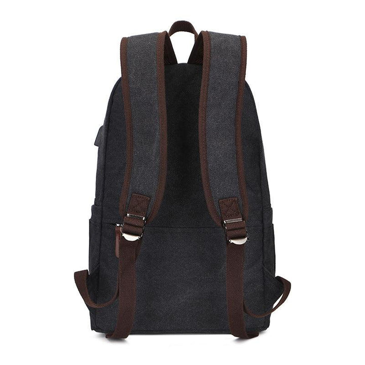 Canvas Backpack With USB Design Korean Portable - Trendha