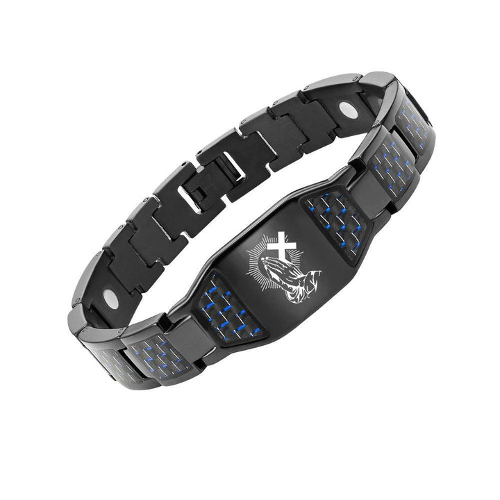 Carbon Fiber Titanium Steel Bracelet Magnet - Trendha