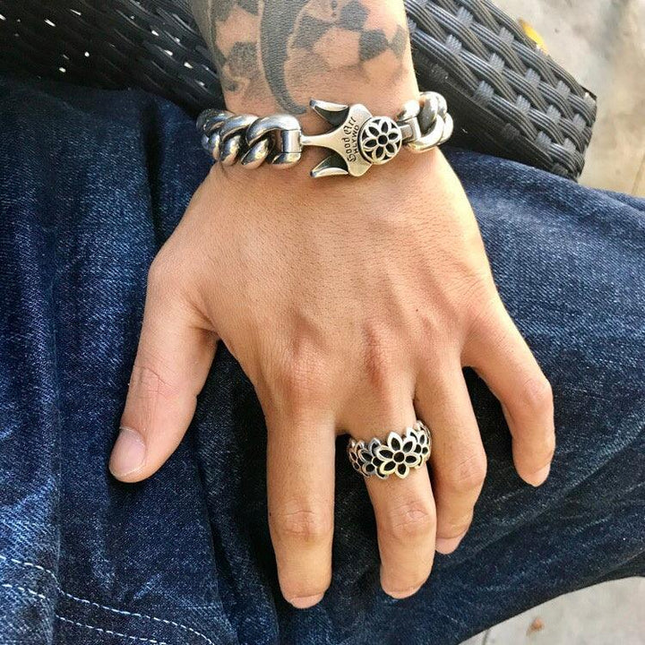 Cherry Blossom Men's Bracelet Retro Fashionable Punk - Trendha