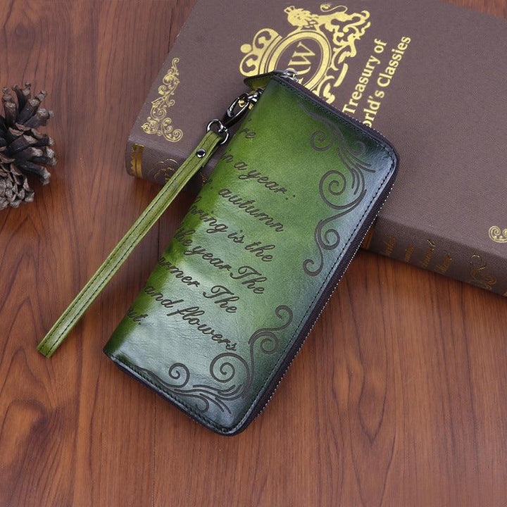 Clutch Bag First Layer Cowhide Hand Brushed Color - Trendha