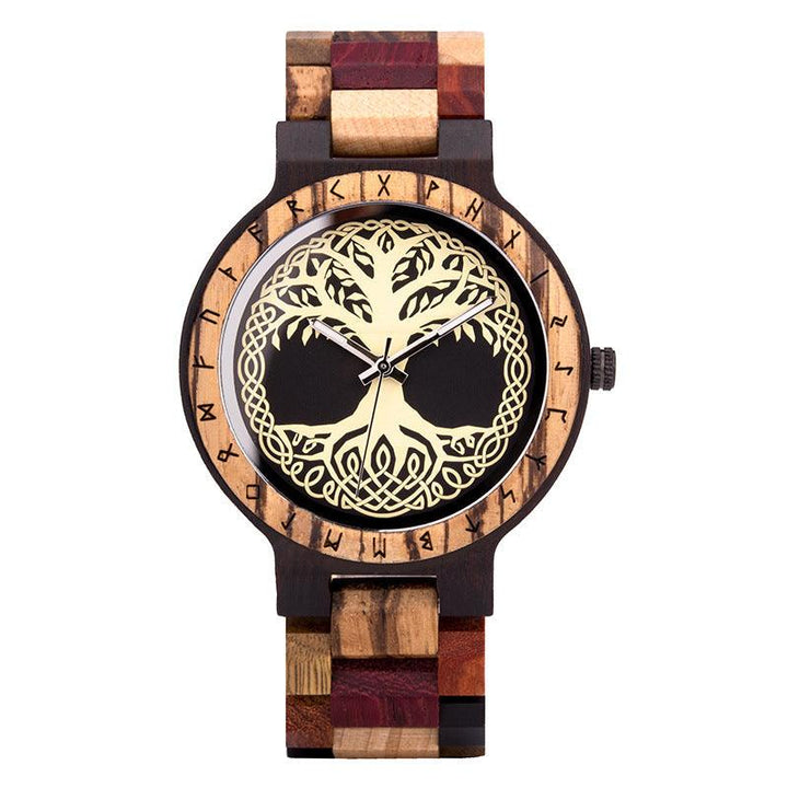 Creative Men's Wooden Quartz Watch - Trendha