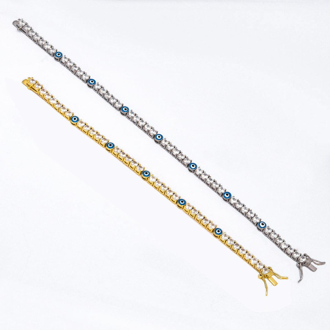 European And American Jewelry Tennis Chain Hip-hop Personality Bracelet - Trendha