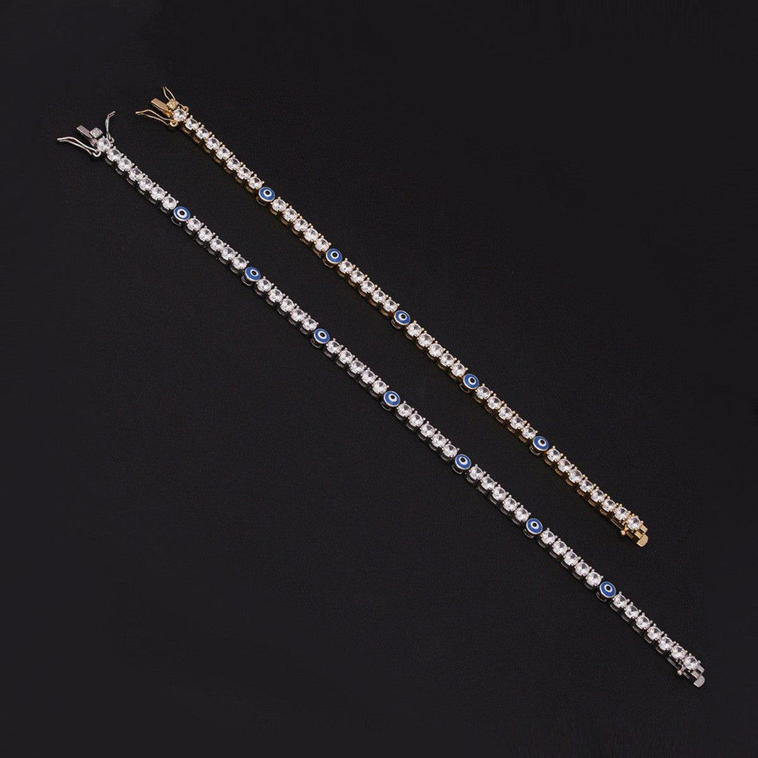 European And American Jewelry Tennis Chain Hip-hop Personality Bracelet - Trendha