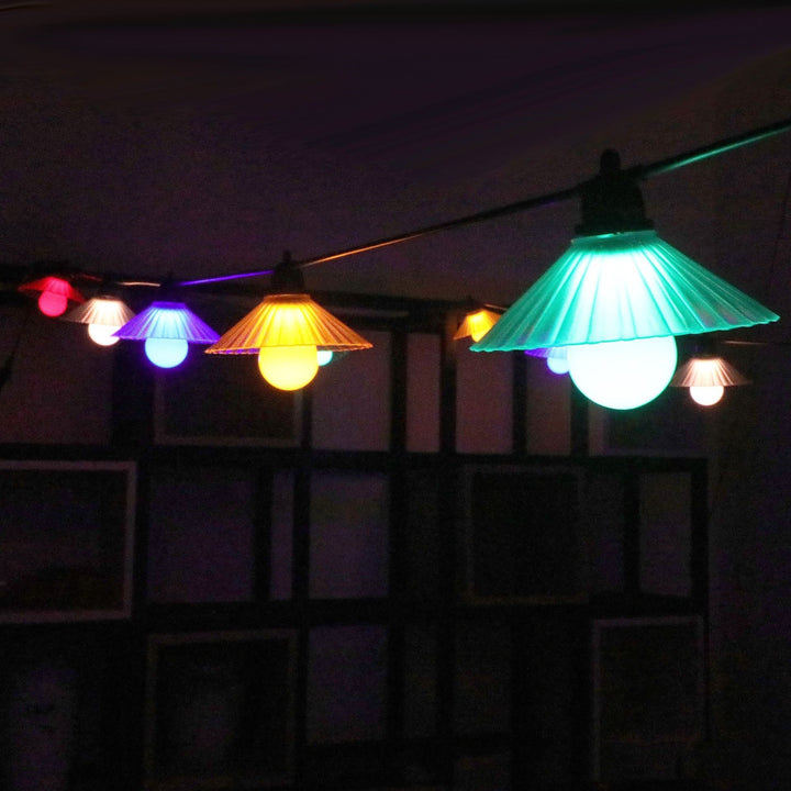 Outdoor Courtyard Camping Tent LED Globe Colored String Lights