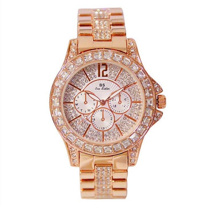 Fashion Luxury Full Diamond Steel Band Ladies Quartz Watch - Trendha