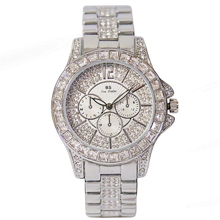 Fashion Luxury Full Diamond Steel Band Ladies Quartz Watch - Trendha