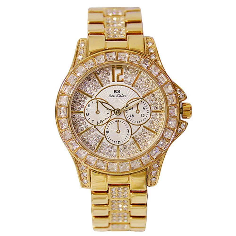 Fashion Luxury Full Diamond Steel Band Ladies Quartz Watch - Trendha