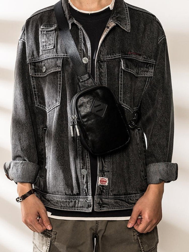 Fashion New Leather Men's Chest Bag - Trendha