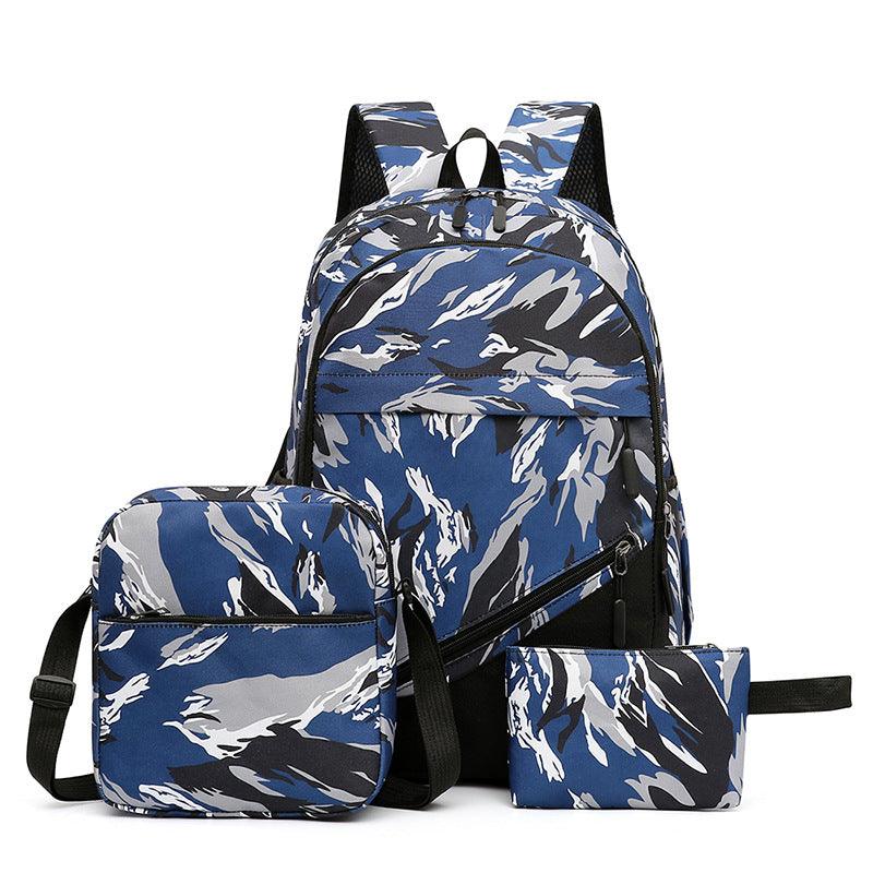 Fashion Personality Canvas Camouflage Multi-pocket Backpack - Trendha