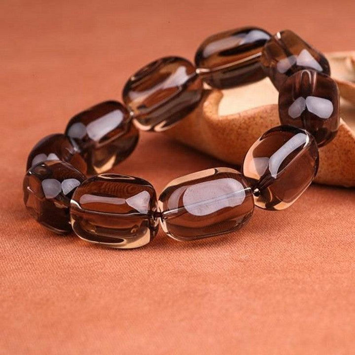 Follow Shape Crystal Bracelet Round Bead Chain - Trendha