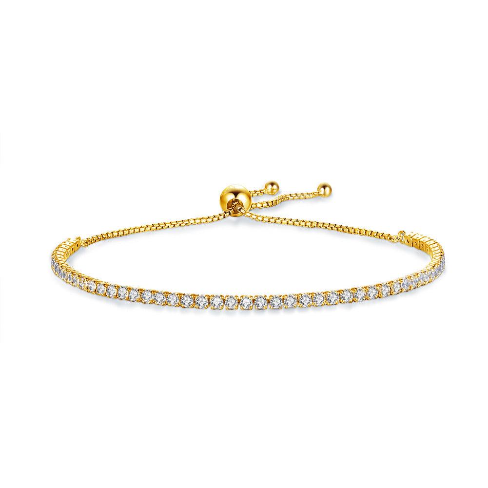 Full Diamond Single Row Tennis Bracelet - Trendha