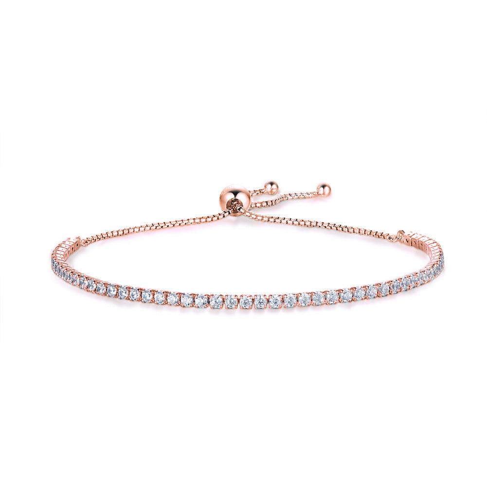 Full Diamond Single Row Tennis Bracelet - Trendha
