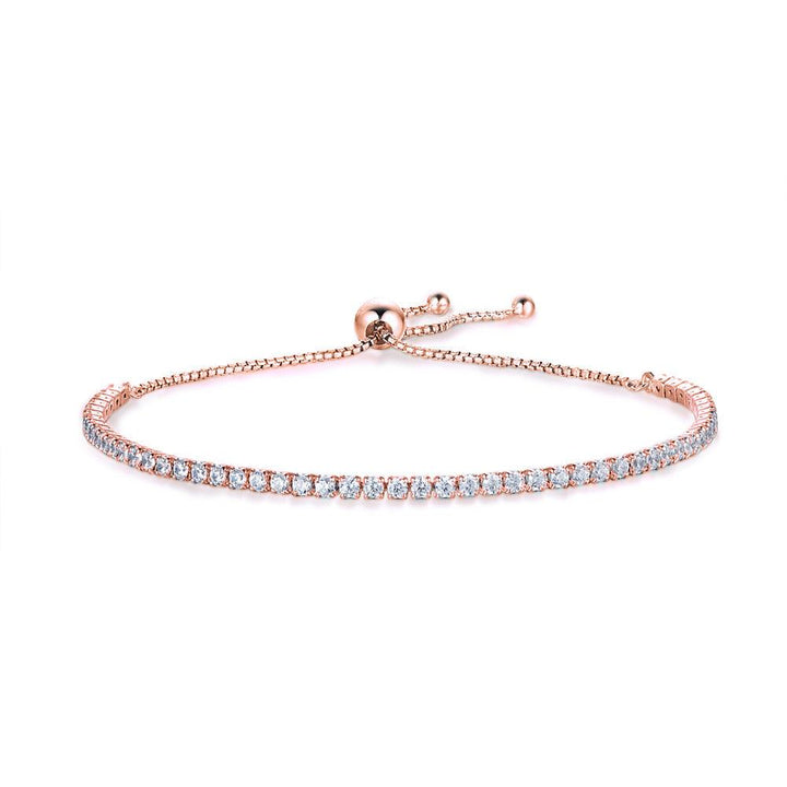 Full Diamond Single Row Tennis Bracelet - Trendha