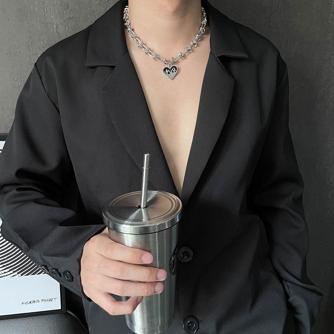 Hip Hop Dark Wind Collar Chain Male - Trendha