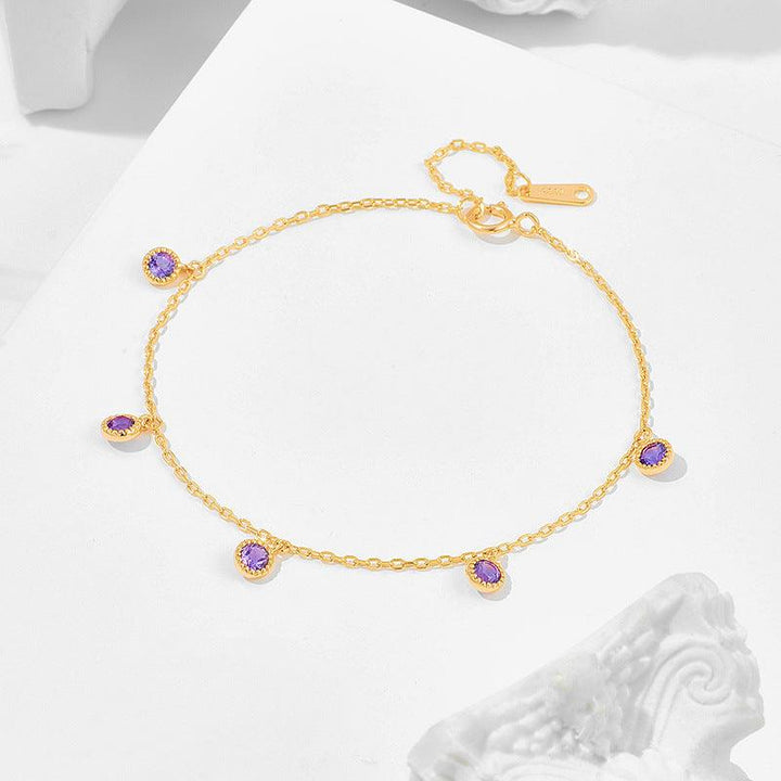 Japanese Retro Luxury S925 Silver Green Olive Bracelet - Trendha