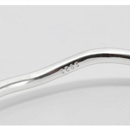 Knotted Heart Wave S925 Sterling Silver Bracelet - Trendha