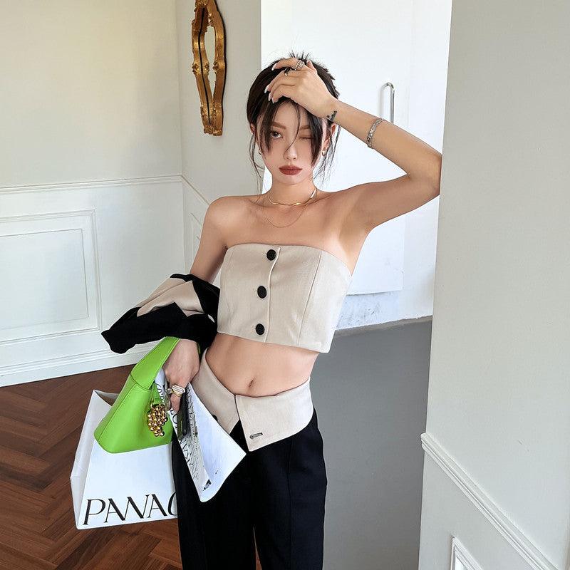 Leggings Short Style Design Sense Inside Coat Outside Wear - Trendha