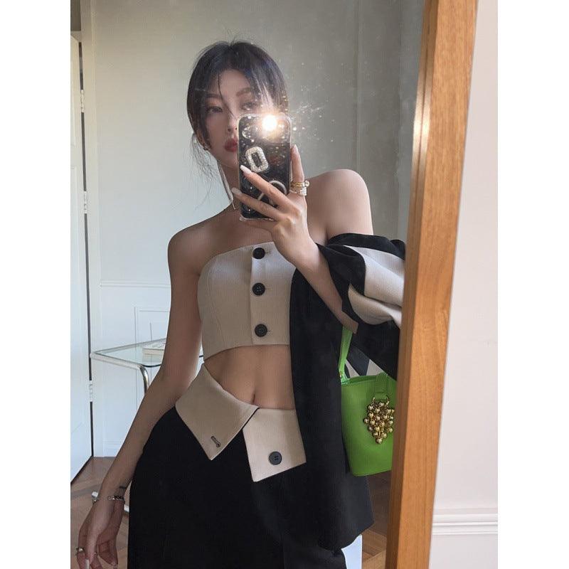 Leggings Short Style Design Sense Inside Coat Outside Wear - Trendha