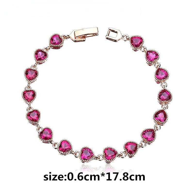 Love AAA Zircon Bracelet Copper Inlaid - Trendha