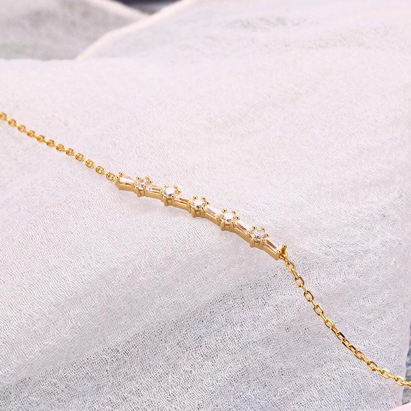 Luxurious And Cool Sterling Silver Gold-plated Bracelet - Trendha