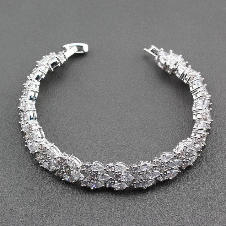 Mark Wedding Jewelry White Cubic Zirconia Luxury Bracelet - Trendha