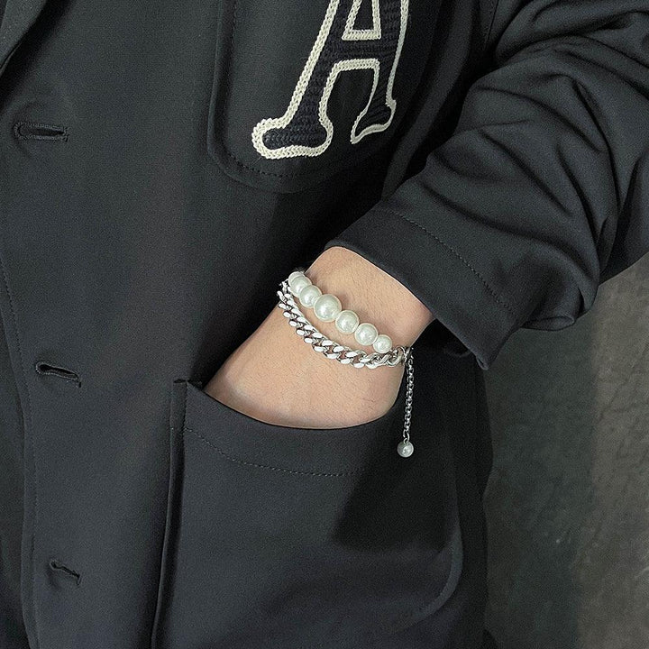 Men's And Women's Pearl Cuba Double Bracelet - Trendha
