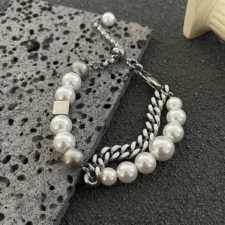 Men's And Women's Pearl Cuba Double Bracelet - Trendha