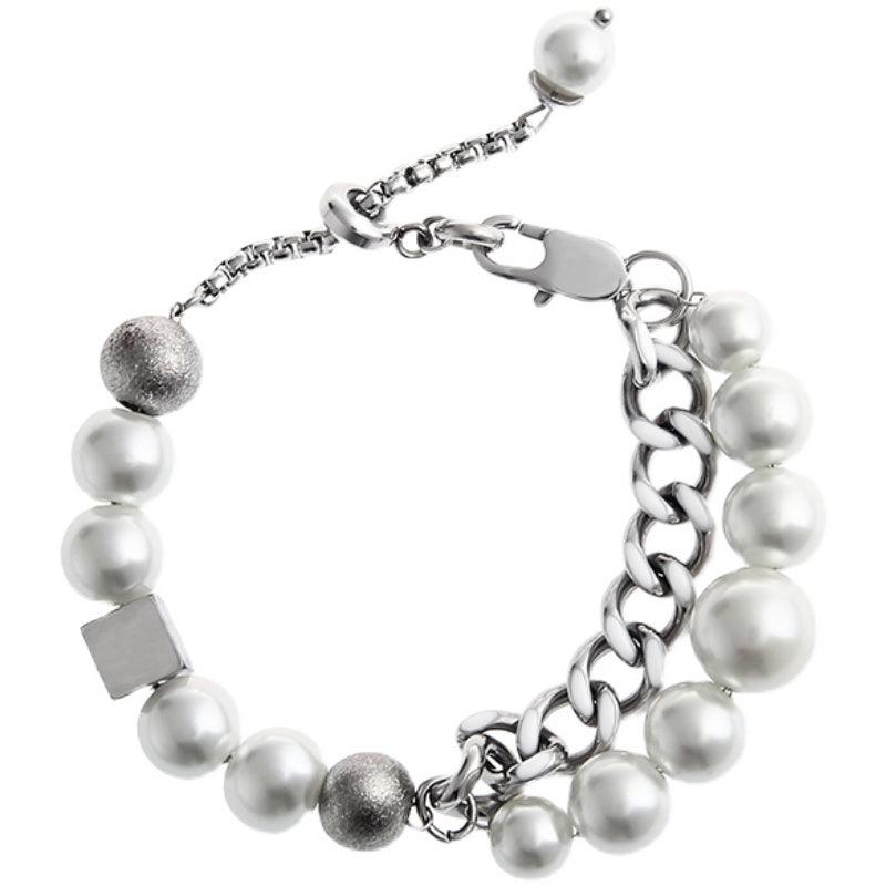 Men's And Women's Pearl Cuba Double Bracelet - Trendha