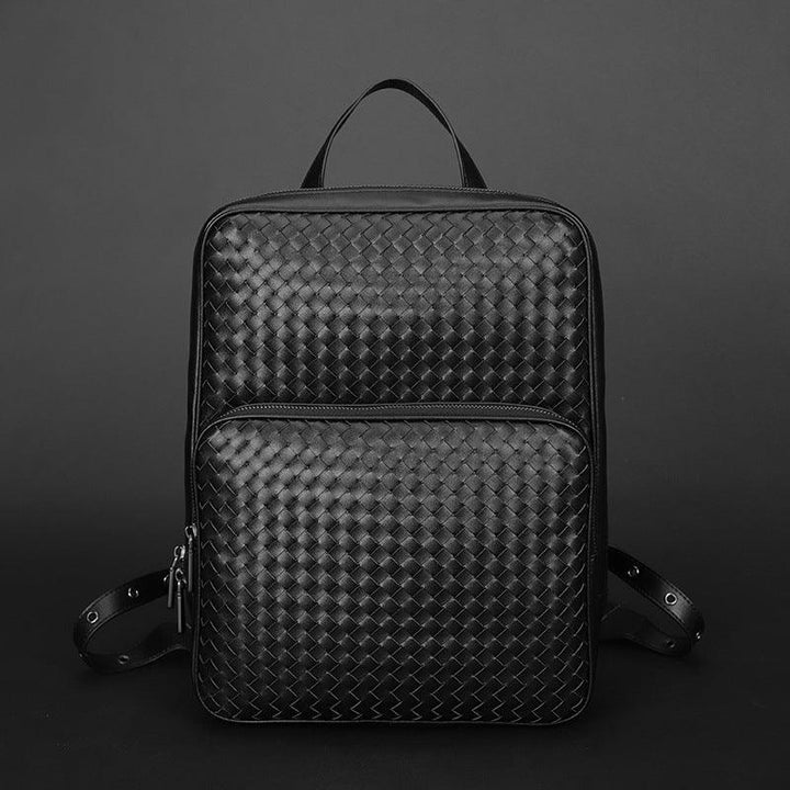 Men's Business Casual Backpack Woven Men's Bag Simple Travel - Trendha