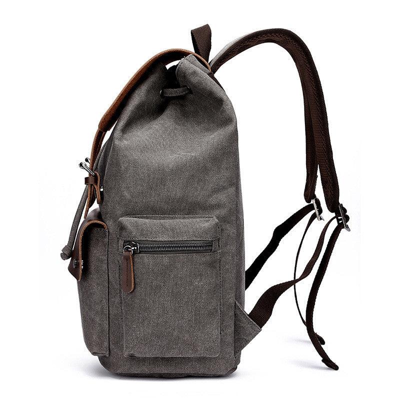 Men's Canvas Casual Backpack Laptop Bag - Trendha