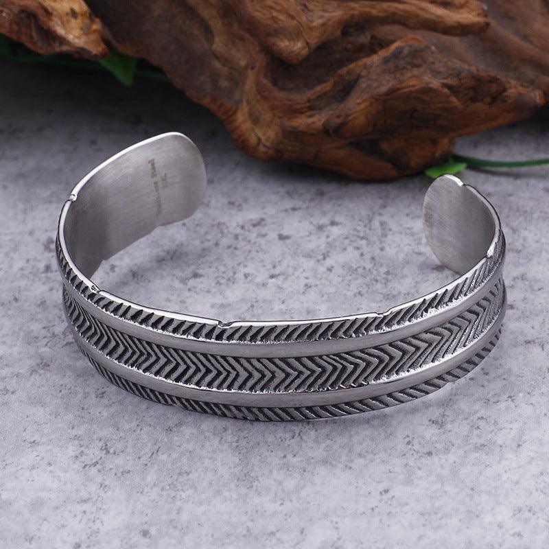 Men's Fashion Retro Stainless Steel Bracelet - Trendha