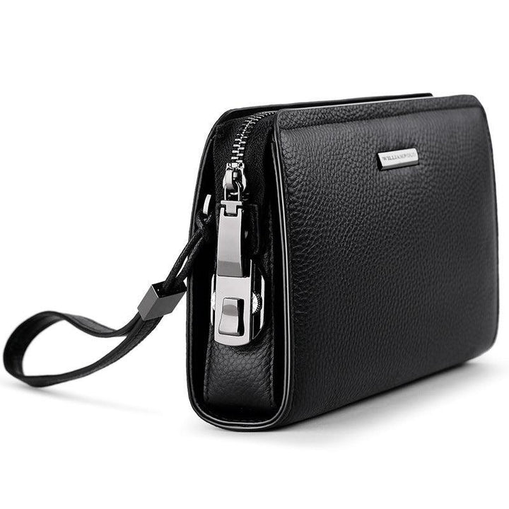 Men's Genuine Leather Combination Lock Clutch - Trendha