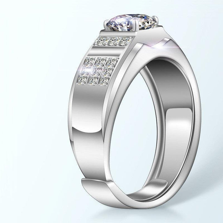 Men's Simple Live Silver Ring - Trendha