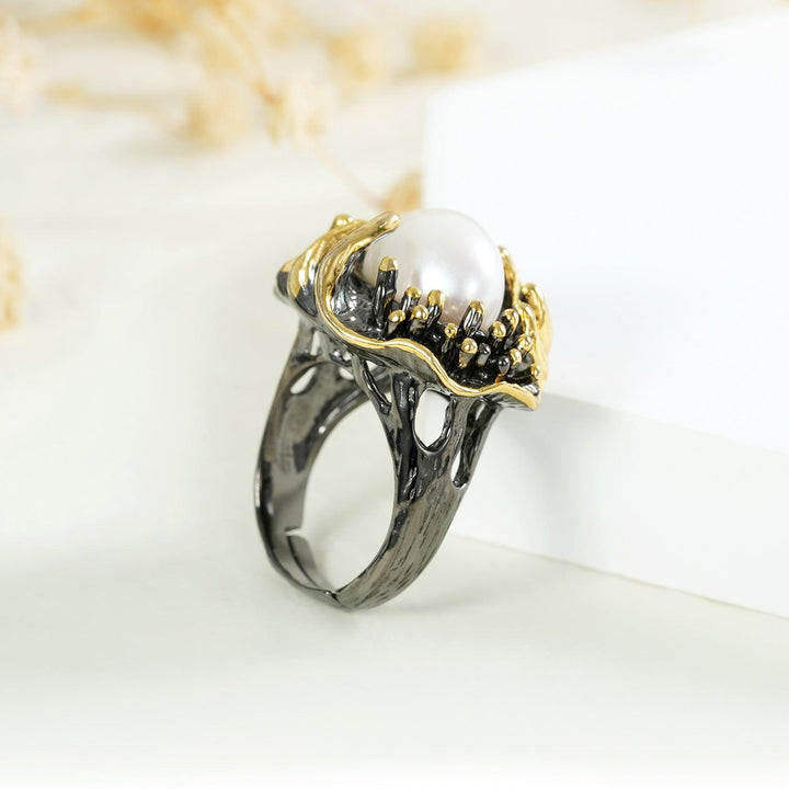 Natural Baroque Shaped Pearl Ring - Trendha