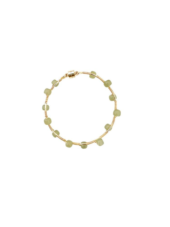 Natural Hetian Jade Bracelet Waves - Trendha