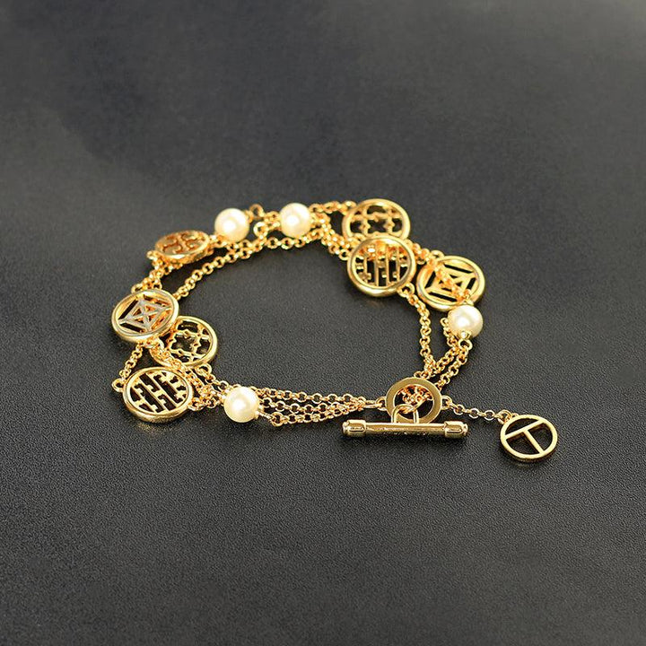 New Double Hollow High Feeling Bracelet - Trendha