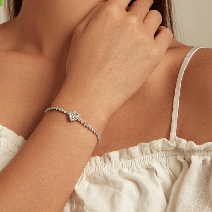 New Sparkling Love Zirconia Bracelet - Trendha