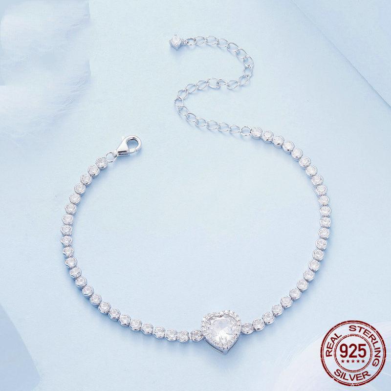 New Sparkling Love Zirconia Bracelet - Trendha