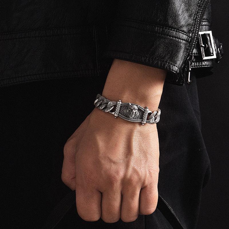 New Wolf Head Bracelet Men's Fashion Retro Hegemony - Trendha