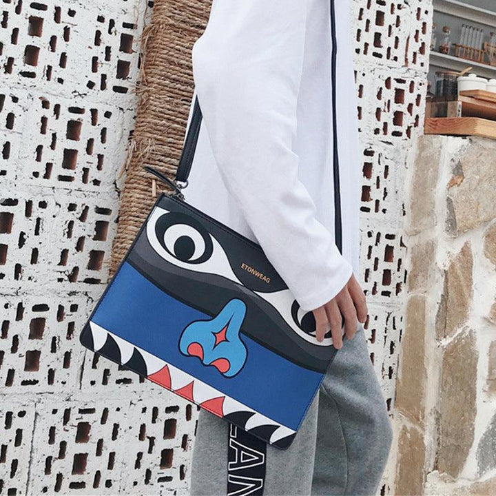 Personalised Trendy Leather Street Clutch Bag - Trendha