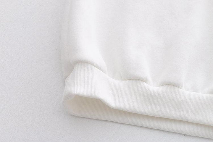 Plum Blossom Printed Hooded Sweatshirt Girl - Trendha