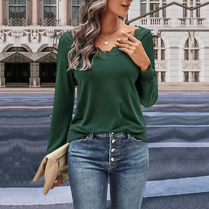 Polyester Top For Women Lace Shirt - Trendha