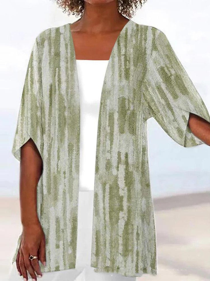 Printed Loose Top Fashion Coat - Trendha