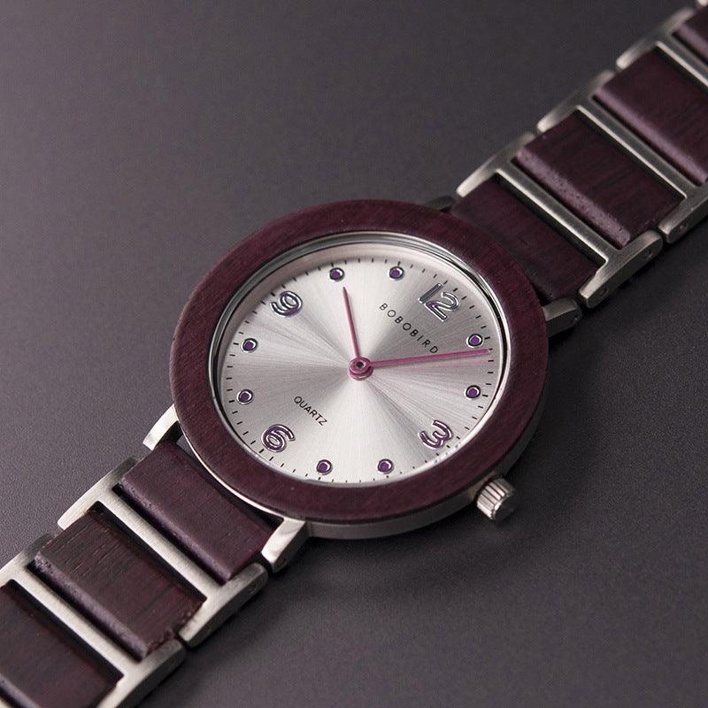 Quartz Wood Watch Waterproof Stainless Steel Casual Watch - Trendha