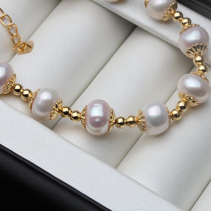 Real Freshwater Round Pearl Bracelet For Women Natural Pearl - Trendha
