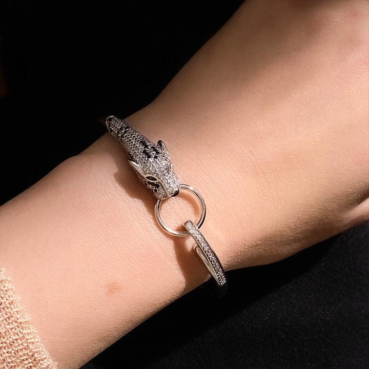 Ring Leopard Diamond Rose Gold Bracelet - Trendha