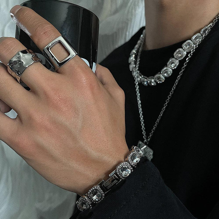 Rock Sugar Diamond Bracelet Male - Trendha